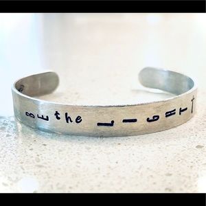 Hand Stamped Aluminum Bracelet - Be the Light
